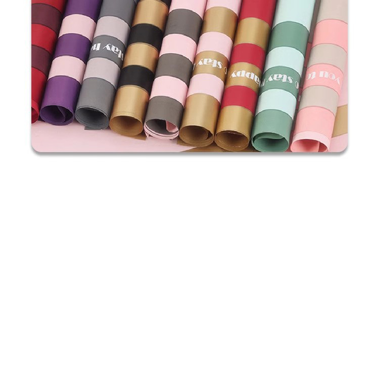 MYHC-22 57×57cm(±2cm) 단면 가장자리 가로 진주빛 필름 꽃 포장지