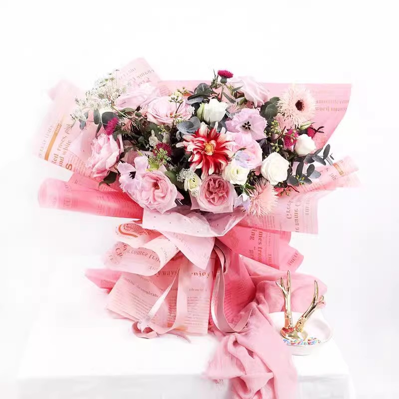 MYHC-52 허브 골든 라이트 매트 필름 57×57cm(±2cm) 플라스틱 꽃 포장 필름
