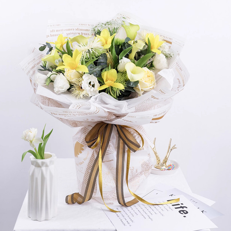 MYHC-52 허브 골든 라이트 매트 필름 57×57cm(±2cm) 플라스틱 꽃 포장 필름
