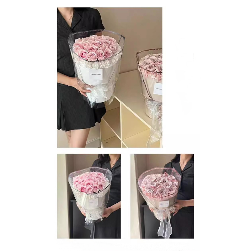 MYHC-73 레이스 반짝이 필름 Opp 투명 꽃 포장 필름