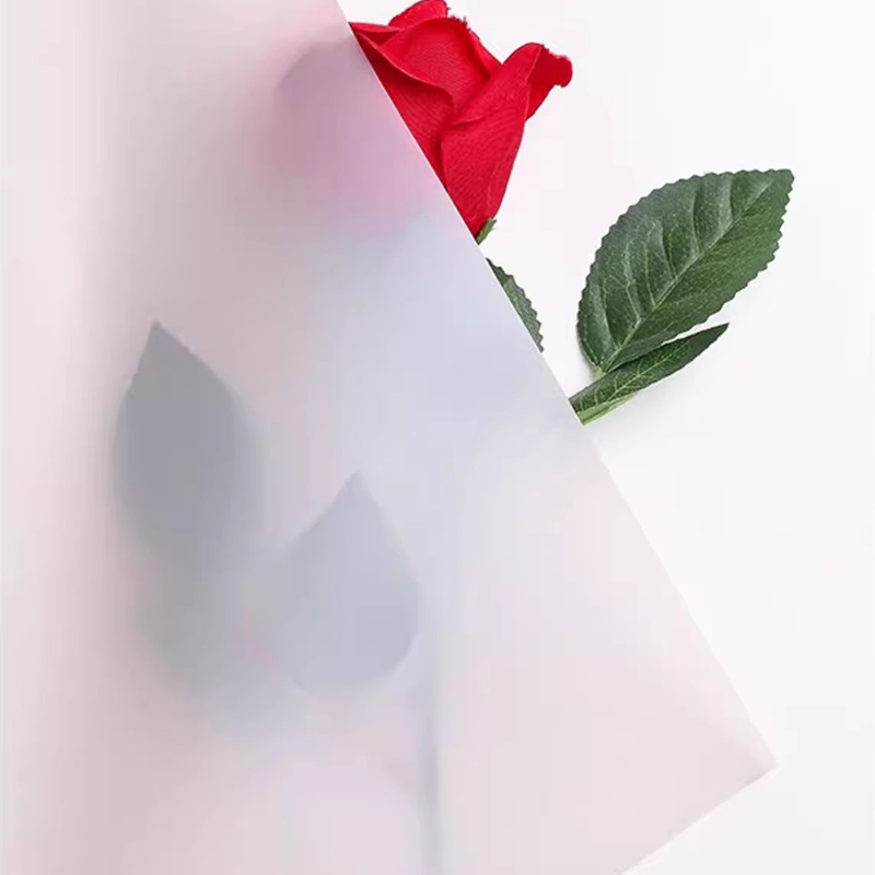 무광택 단색 반투명 ​​꽃 포장지