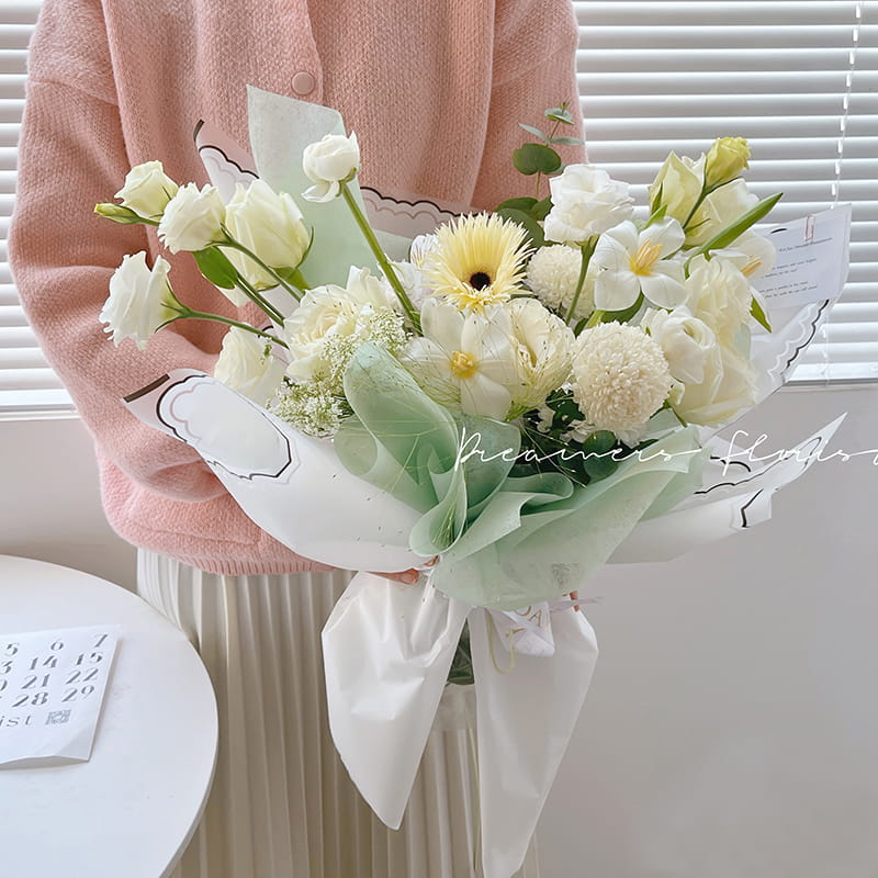 꽃잎 젤리 필름 꽃 포장지