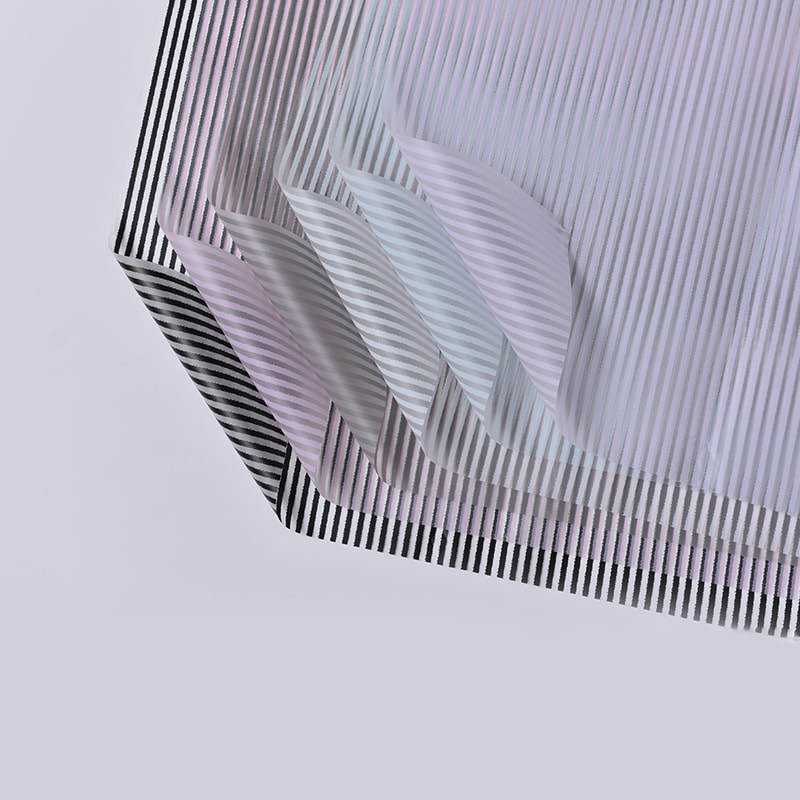 줄무늬 무광택 꽃 포장지